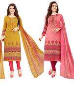 Multicolor printed crepe salwar