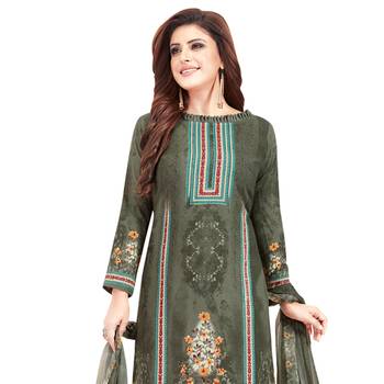 Multicolor printed crepe salwar 4
