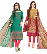 Multicolor printed crepe salwar