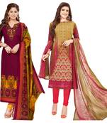 Multicolor printed crepe salwar