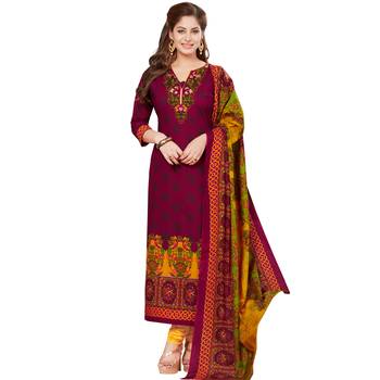 Multicolor printed crepe salwar 2