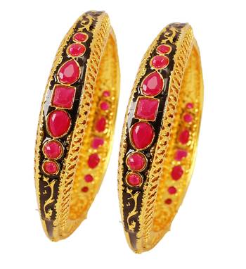 Maroon Bangles And Bracelets 1
