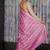 Aorora Pink Blended Cotton Saree With Geometric Pallu