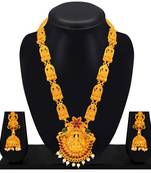 Gold crystal necklace-sets