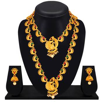 Gold crystal necklace-sets 1