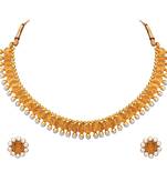 Gold crystal necklace-sets