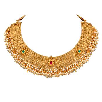 Gold crystal necklace-sets 2