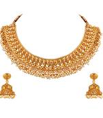 Gold crystal necklace-sets