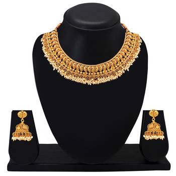 Gold crystal necklace-sets 4