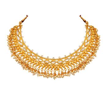 Gold crystal necklace-sets 3