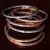 Rose Gold, White Gold and Rhodium Plated AAA CZ Embellished Three Pairs of Bangles BD374