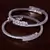 Rhodium Plated AAA CZ Embellished American Diamond Bangles BD375