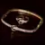 Rose Gold, White Gold and Rhodium Plated AAA CZ Embellished 3 Tone Bracelet cum Ring BD380
