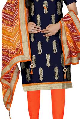 Blue Embroidered Cotton Salwar 4
