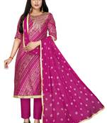 Pink Embroidered Cotton Salwar