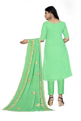 Light-Green Embroidered Cotton Salwar 3