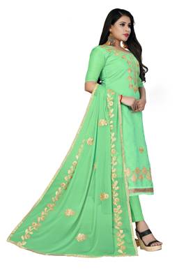Light-Green Embroidered Cotton Salwar 4