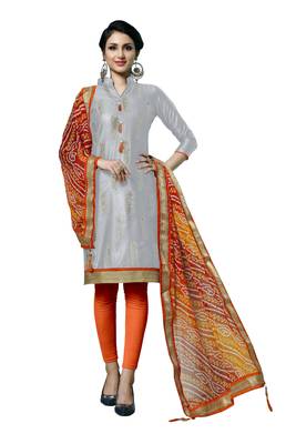 Grey Embroidered Cotton Salwar 1