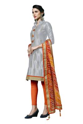 Grey Embroidered Cotton Salwar 2