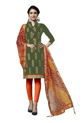 Green Embroidered Cotton Salwar 1