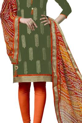 Green Embroidered Cotton Salwar 4
