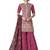 Magenta embroidered chanderi silk salwar
