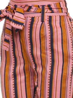 Red plain Rayon trousers 5