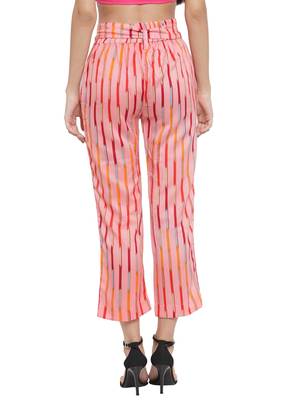 Pink plain Rayon trousers 4