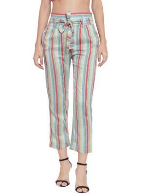 grey plain Rayon trousers 1