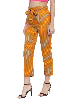 Yellow plain Rayon trousers 2