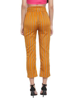Yellow plain Rayon trousers 4