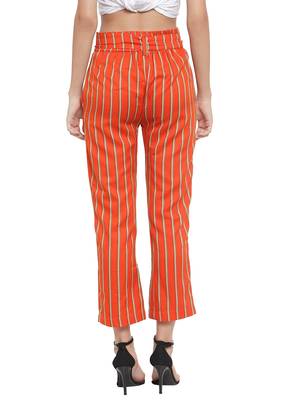 brown plain Rayon trousers 4