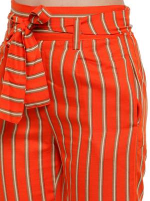 brown plain Rayon trousers 5