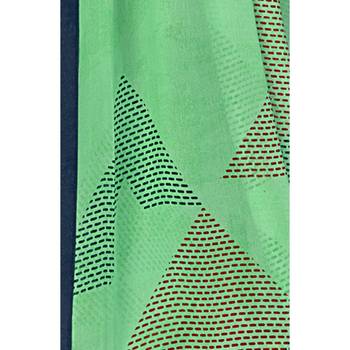 Sea green printed georgette saree with blouse 3