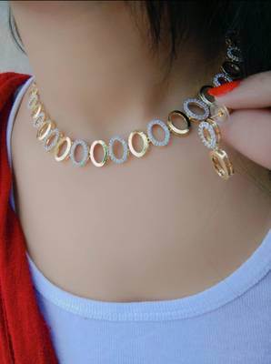 Gold zircon  necklaces 1