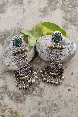 Green emerald   earrings 1