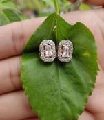 White swarovski crystal studs