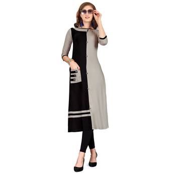 Black plain cotton kurtas-and-kurtis 2