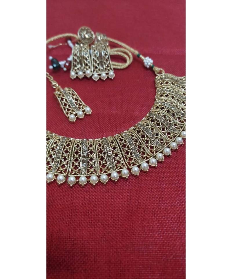 gold stone necklace sets