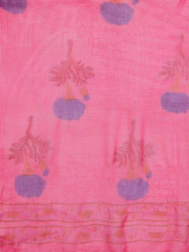 Magenta Handblock Print Palazzo Suit Set