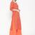 Orange Handblock Print Palazzo Suit Set
