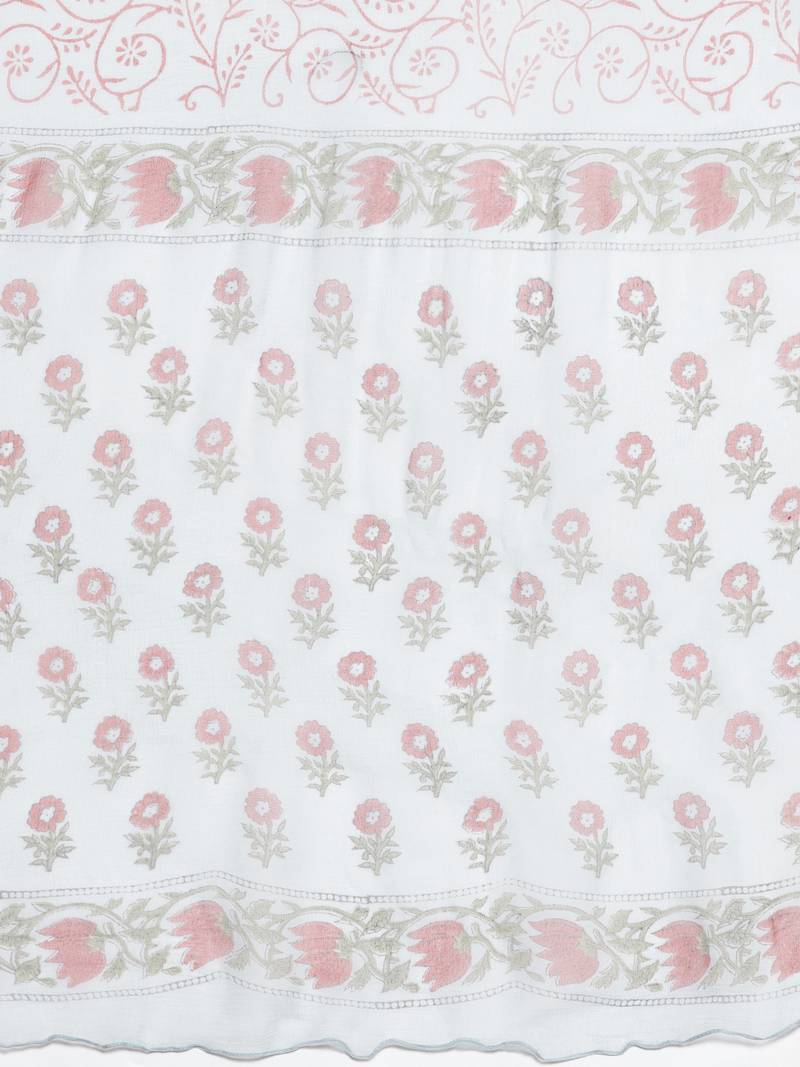 Floral Handblock Print Palazzo Suit Set