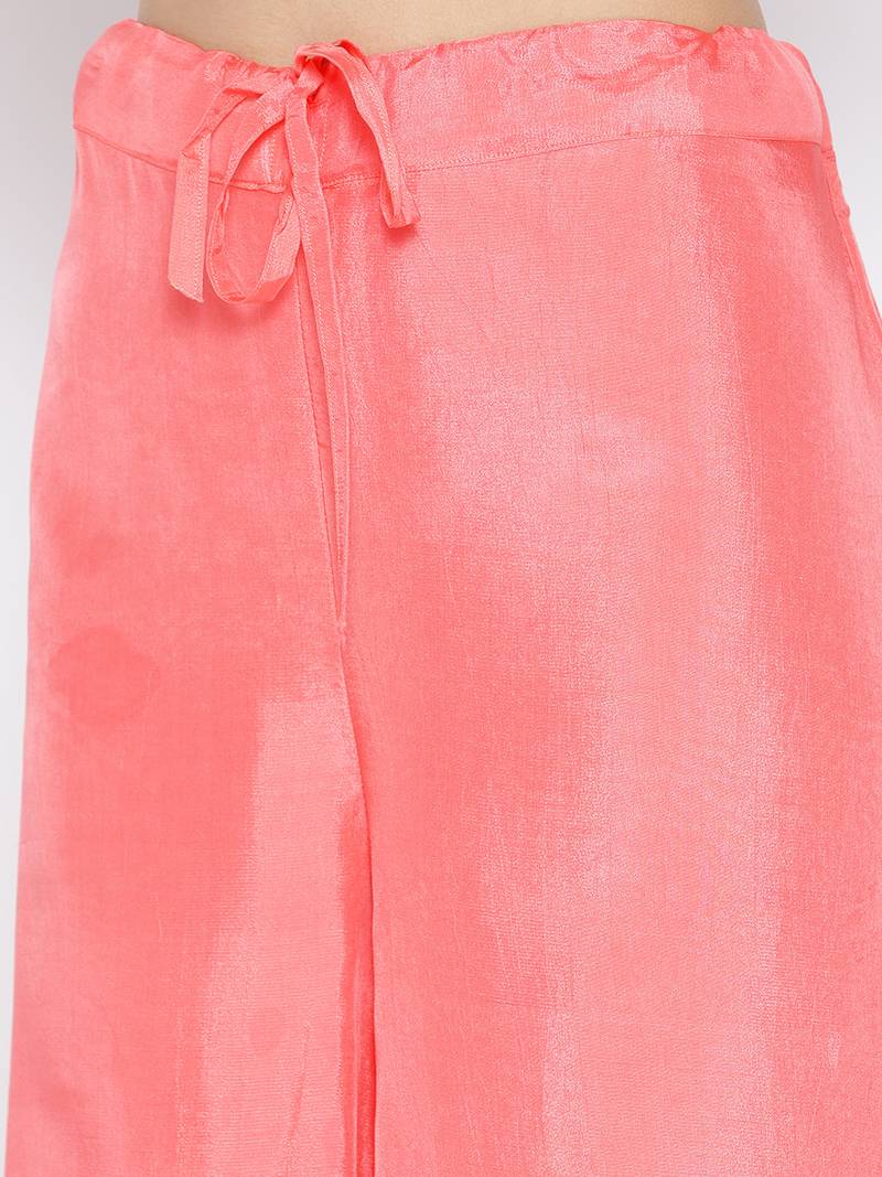 Peach Opada Silk Handwork Banarasi Dupatta Suit