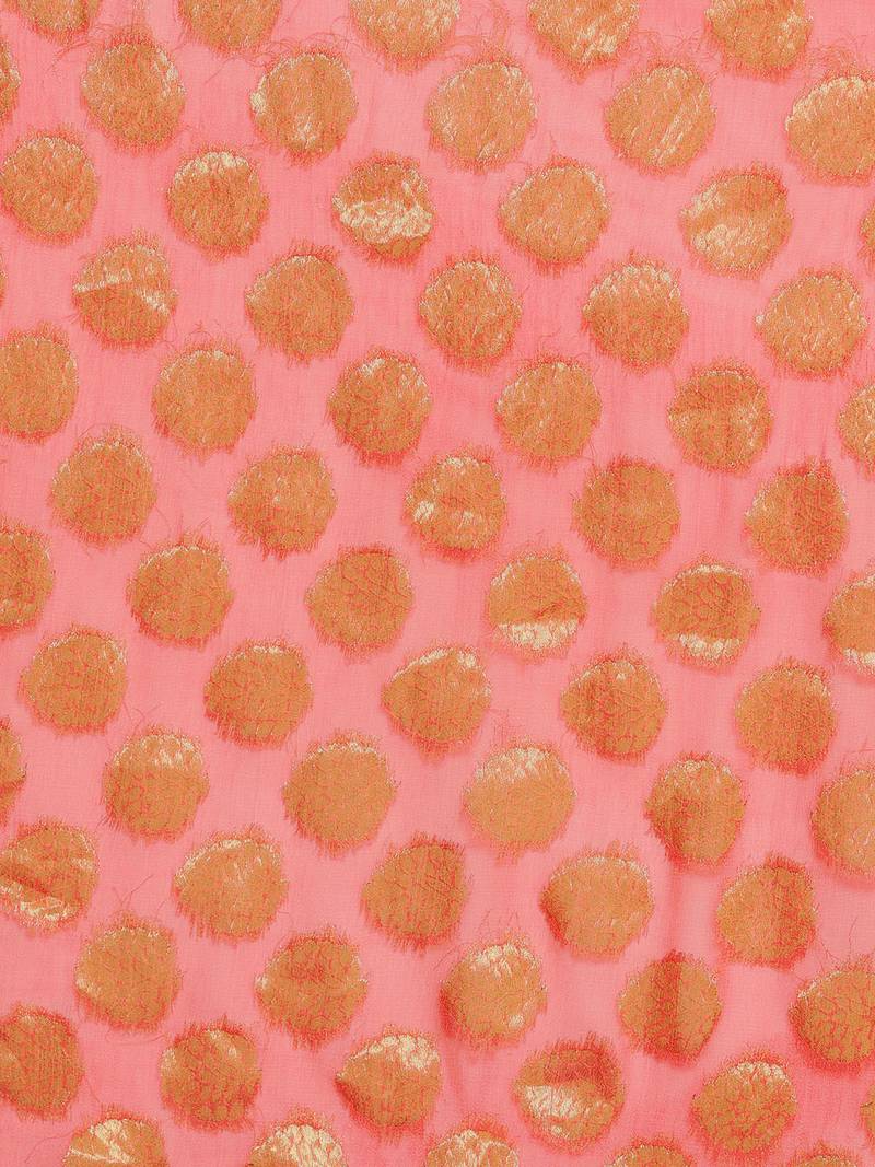 Peach Opada Silk Handwork Banarasi Dupatta Suit