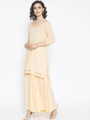Cream Gota Work sharara Suit Set 5