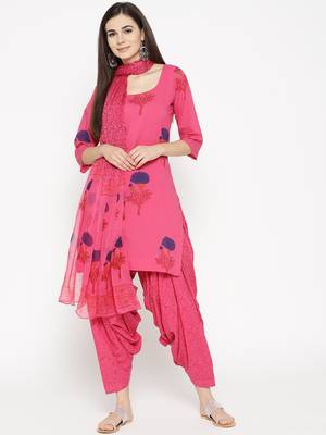 Rani Handblock Print Patiala Suit Set 1