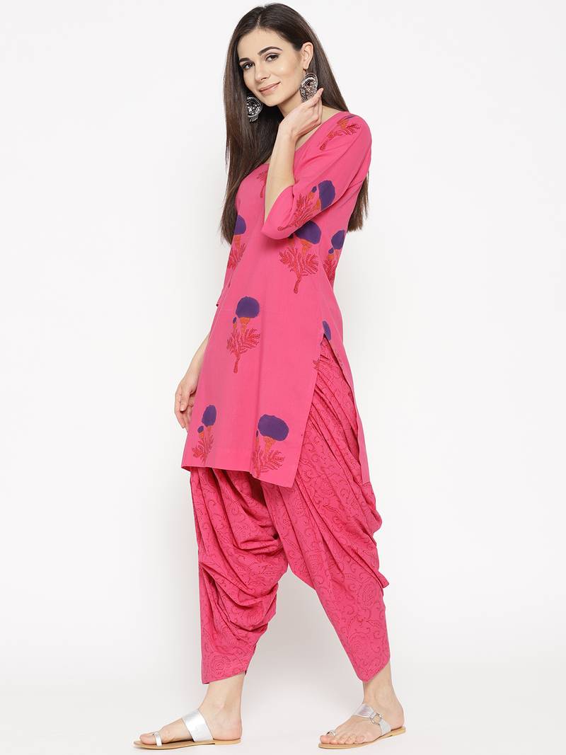 Rani Handblock Print Patiala Suit Set