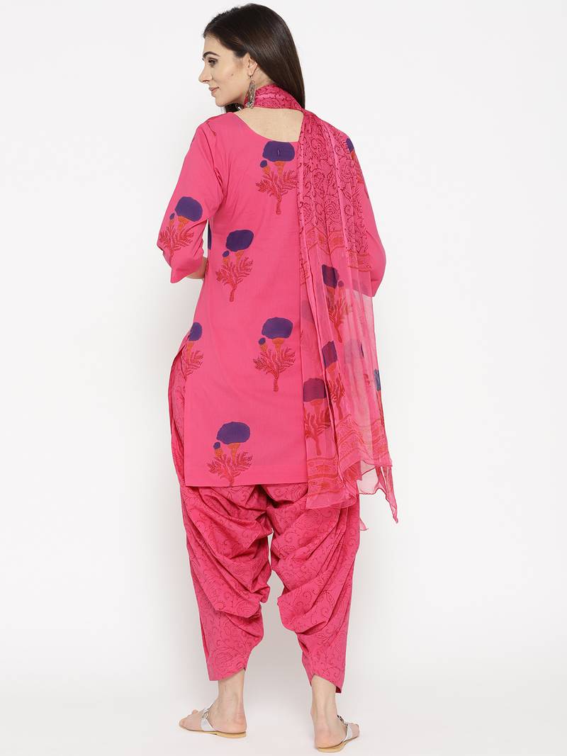 Rani Handblock Print Patiala Suit Set