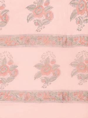 Peach Applique Work Block Butta Print Suit 4