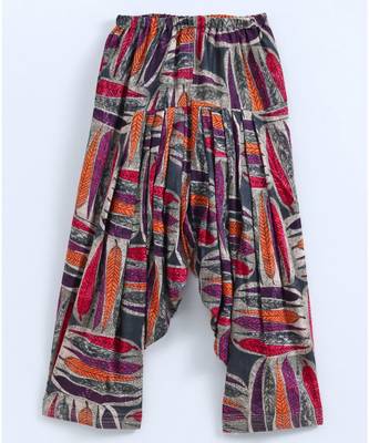 Orange And Pink Semi Patiala Salwar With Pink Top And Orange Dupatta 3